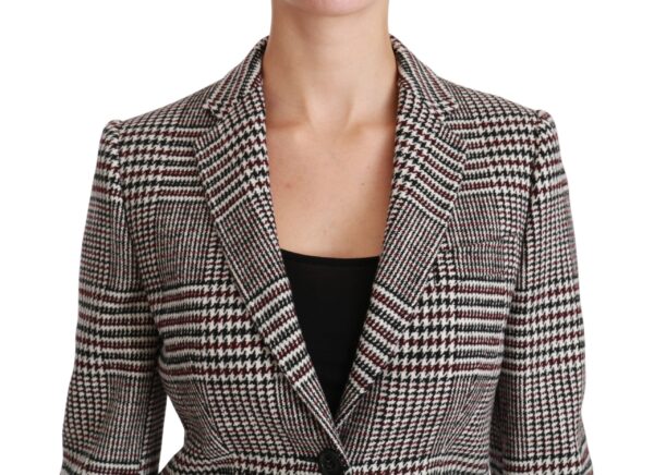 Dolce & Gabbana Elegant Multicolor Checked Knee-Length Jacket Coat - Image 5