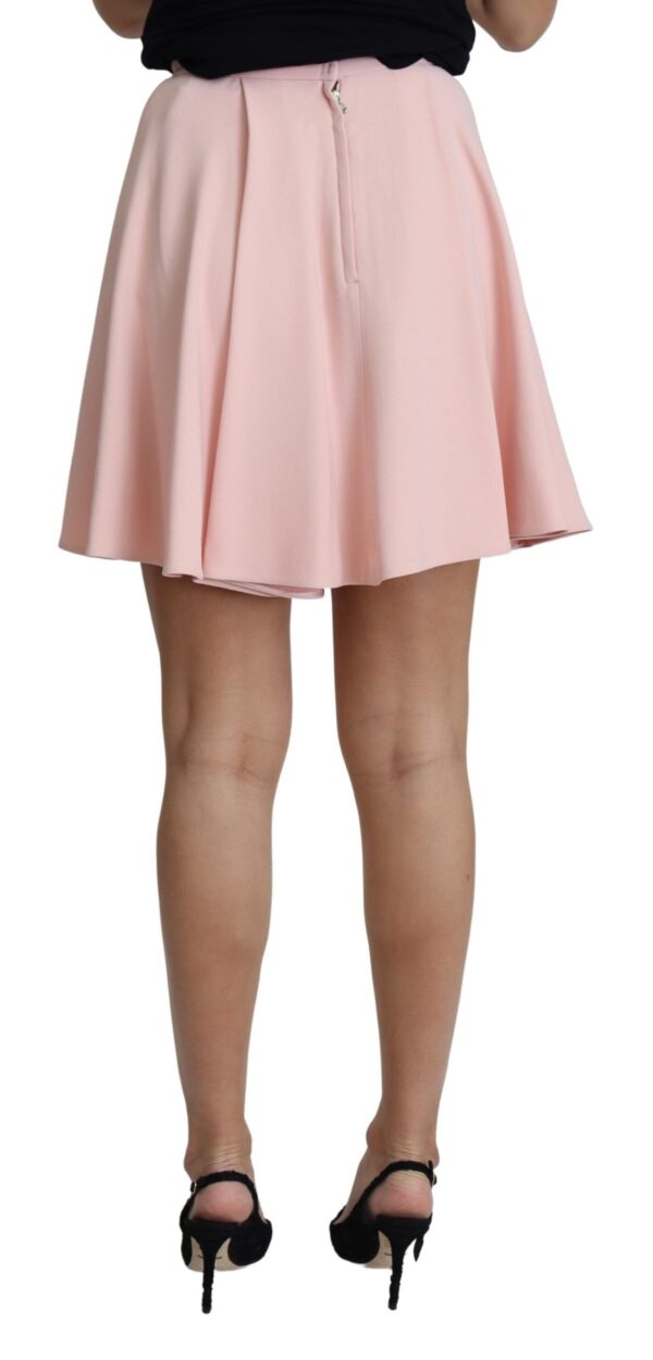 Dolce & Gabbana Elegant Pink Flare A-line Mini Skirt - Image 3
