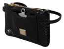 Dolce & Gabbana Elegant Python Pattern Leather Wristlet Wallet
