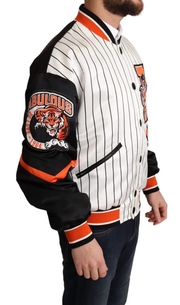 Dolce & Gabbana Regal Lion Bomber Jacket in White - Image 2