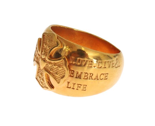 Nialaya Glamorous Gold-Plated Sterling Silver Ring - Image 5