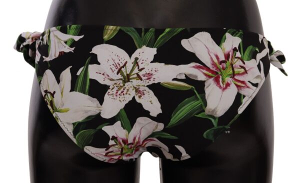 Dolce & Gabbana Elegant Lily-Print Bikini Bottom - Image 3