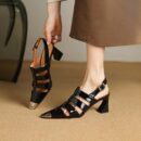 Light luxury niche French retro sandals for outer wear