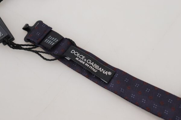 Dolce & Gabbana Elegant Silk Patterned Bow Tie - Image 4