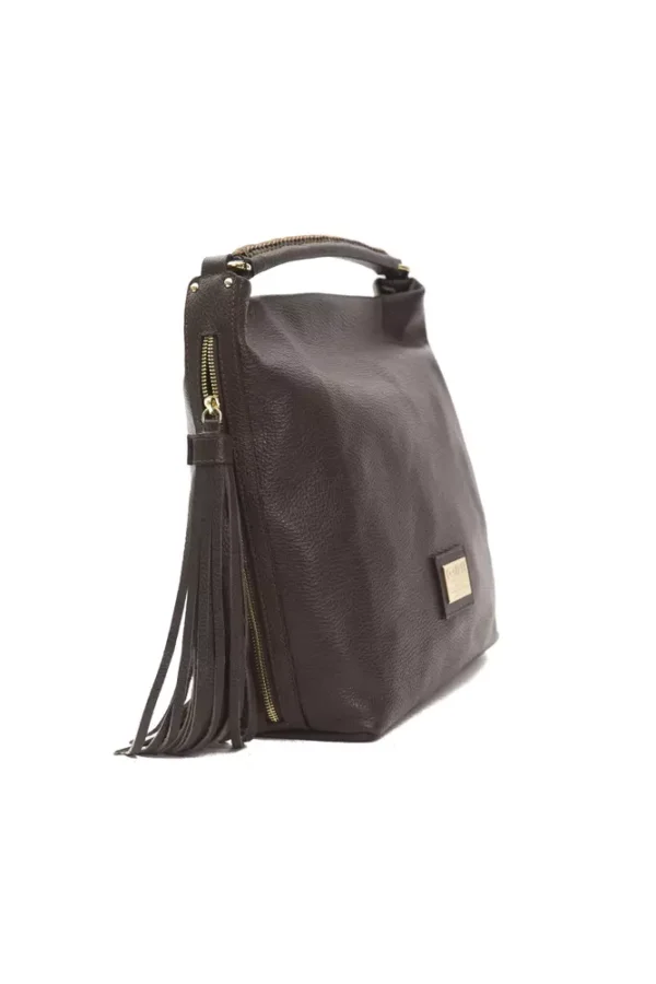 Pompei Donatella Brown Leather Women Shoulder Bag - Image 2
