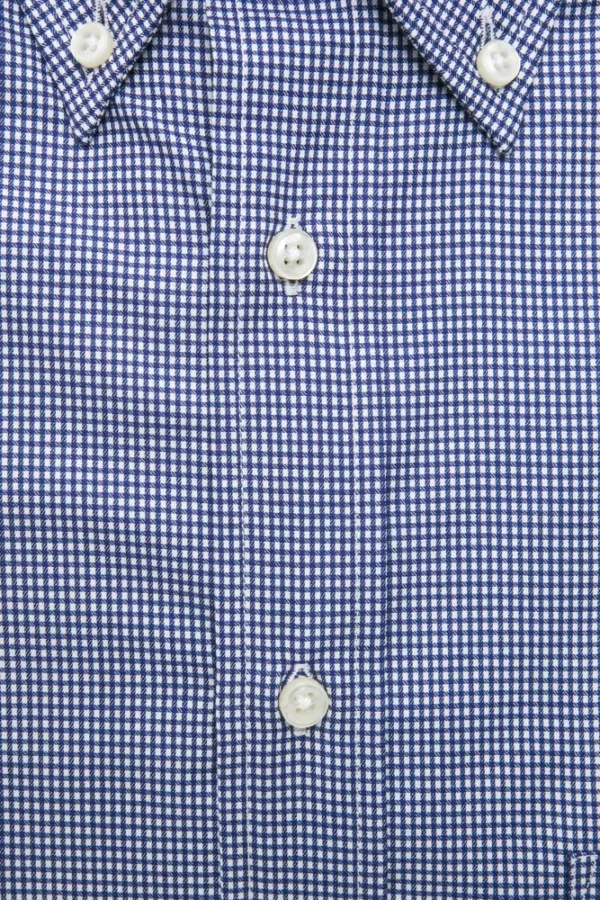 Robert Friedman Blue Cotton Men Shirt - Image 3