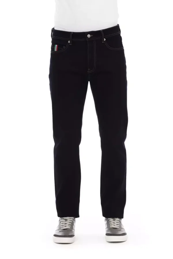 Baldinini Trend Blue Cotton Regular Men Jeans