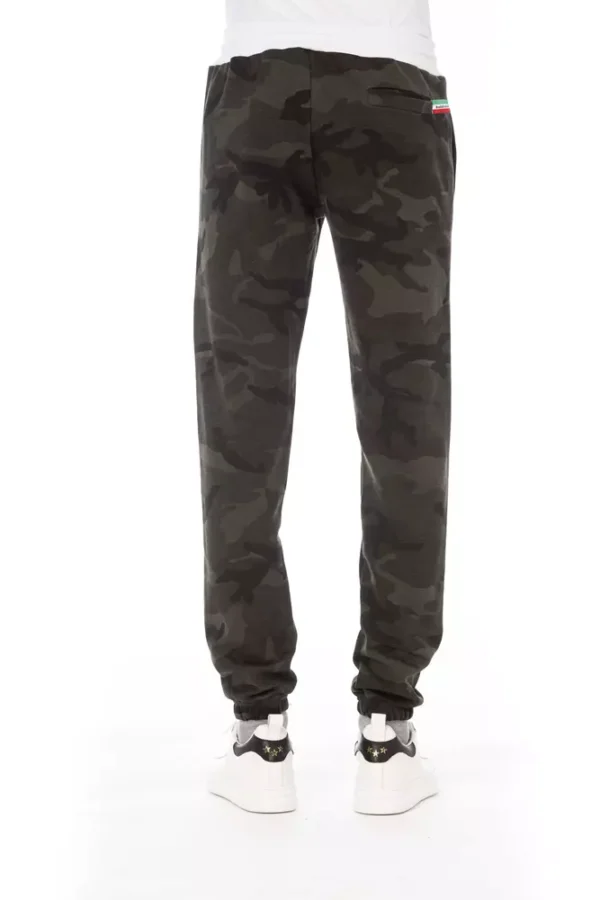 Baldinini Trend Green Cotton Men Sport Pant - Image 3