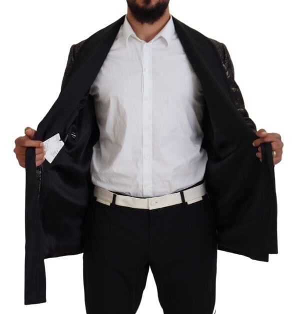Dolce & Gabbana Gold Jacquard Robe Jacket - Image 6