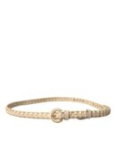 Dolce & Gabbana Elegant Beige Leather Waist Belt