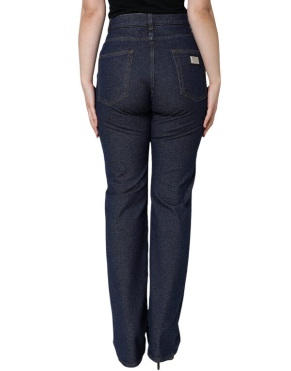 Dolce & Gabbana Dark Blue Cotton Stretch Straight Denim Jeans - Image 4