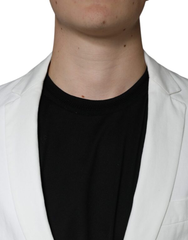 Dondup White Single Breasted One Button Dress Formal Blazer - Image 5