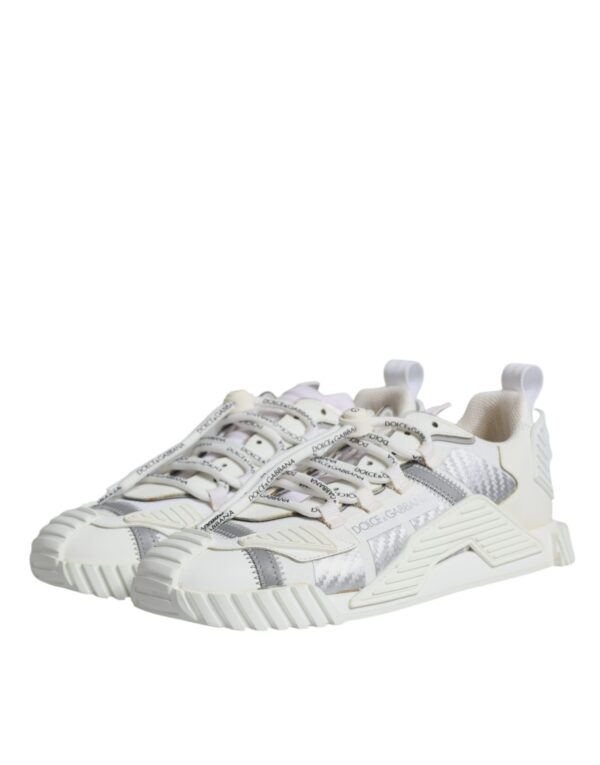 Dolce & Gabbana White Lace Up Low Top NS1 Sneakers Shoes - Image 4