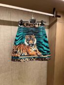 Summer Tiger Year Series Jacquard Leopard Tiger Jacket + Slim High Waist A-Line Skirt Suit