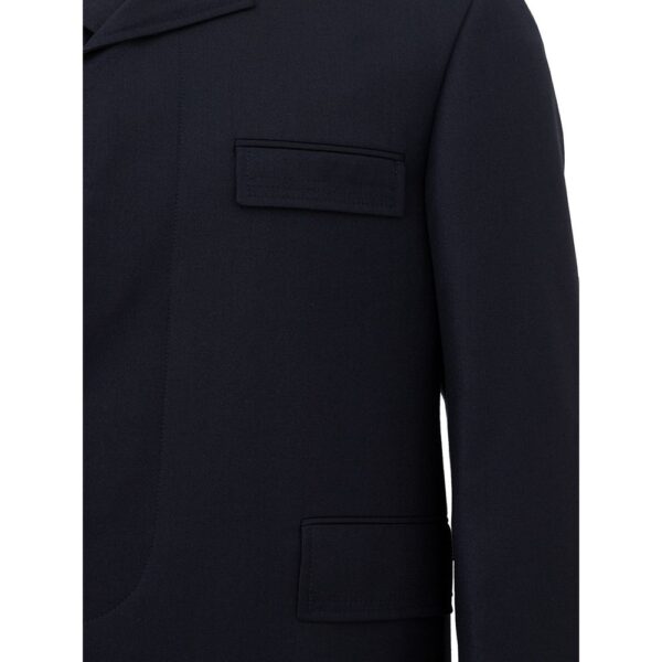 Thom Browne Elegant Wool Jacket in Signature Blue - Image 4