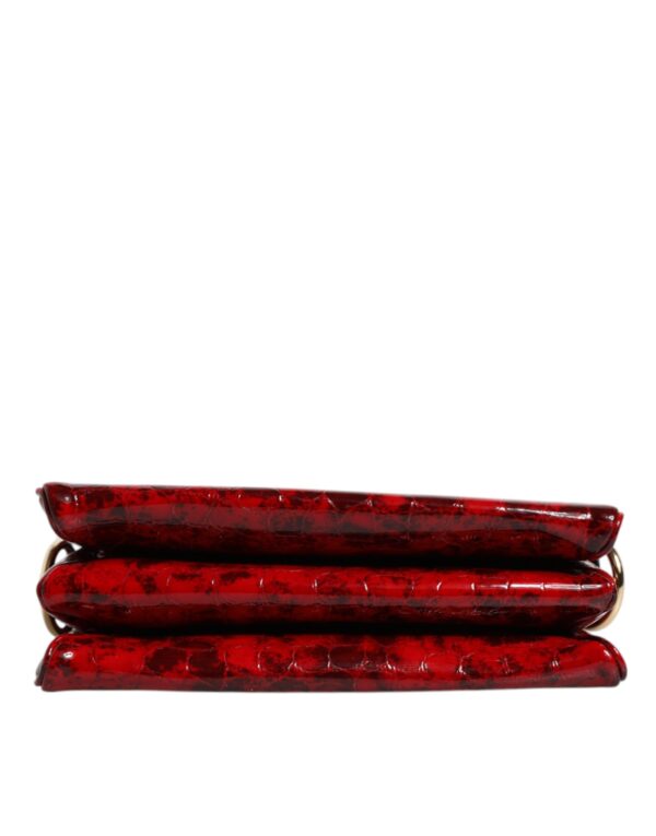 Dolce & Gabbana Red Exotic Leather DG Logo Women Crossbody Bag - Image 5