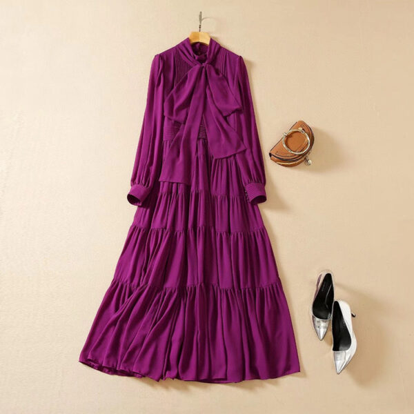 Advanced purple dress long skirt light luxury fashion dress new style - Image 2