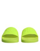 Dolce & Gabbana Green Rubber Slides Sandals Beachwear Shoes