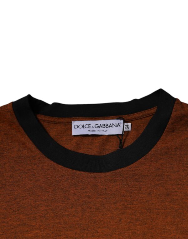 Dolce & Gabbana Brown DG Logo Cotton Crew Neck T-shirt - Image 6