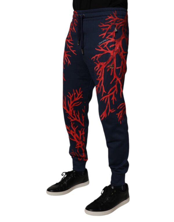 Dolce & Gabbana Dark Blue Corals Jogger Men Sweatpants Pants - Image 3