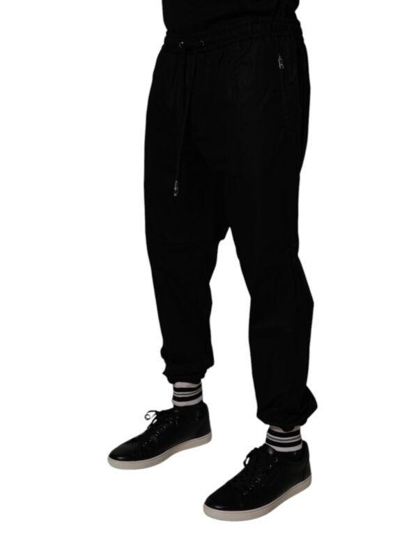 Dolce & Gabbana Black Cotton Men Jogger Sweatpants Pants - Image 3