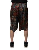 Dolce & Gabbana Multicolor Marble Print Trouser Bermuda Shorts