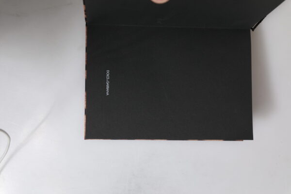 Dolce & Gabbana Brown Black Polyester Leopard Logo Print Small Notebook - Image 6
