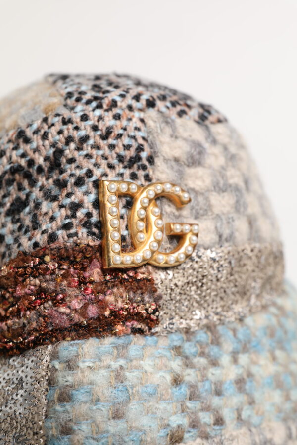 Dolce & Gabbana Multicolor Patchwork Embellished Bucket Hat - Image 3