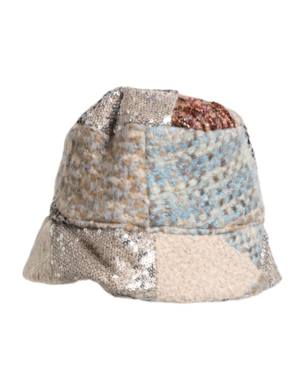 Dolce & Gabbana Multicolor Patchwork Embellished Bucket Hat - Image 5