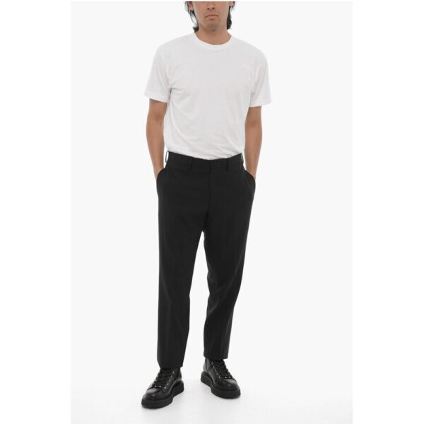 Neil Barrett Solid Color Slim Fit Pants with Belt Loops - Image 3